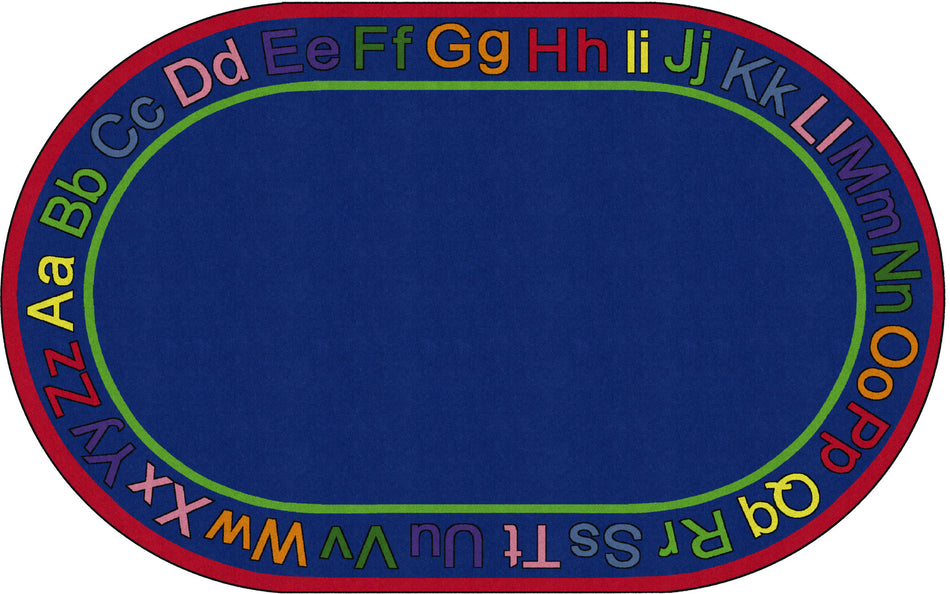 KNOW YOUR ABCs OVAL CARPETS 7'6" x 12'