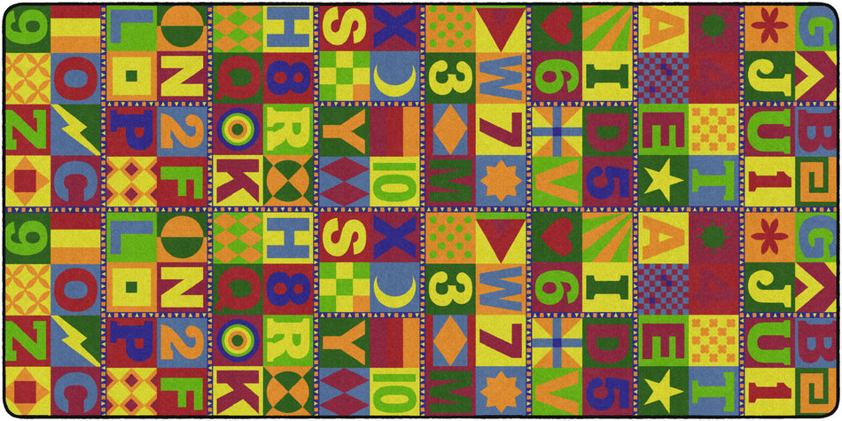 FLOORS THAT TEACH RECTANGLE CARPETS 6' x 12'