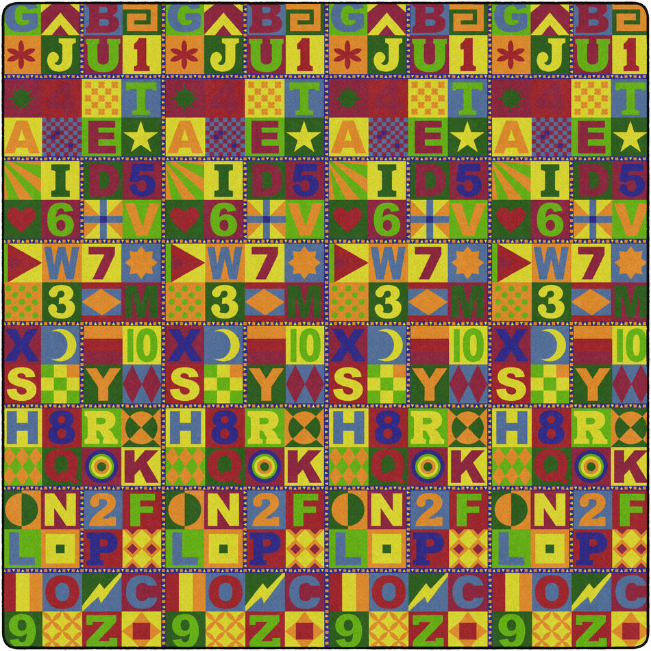 FLOORS THAT TEACH SQUARE CARPETS 12' x 12'