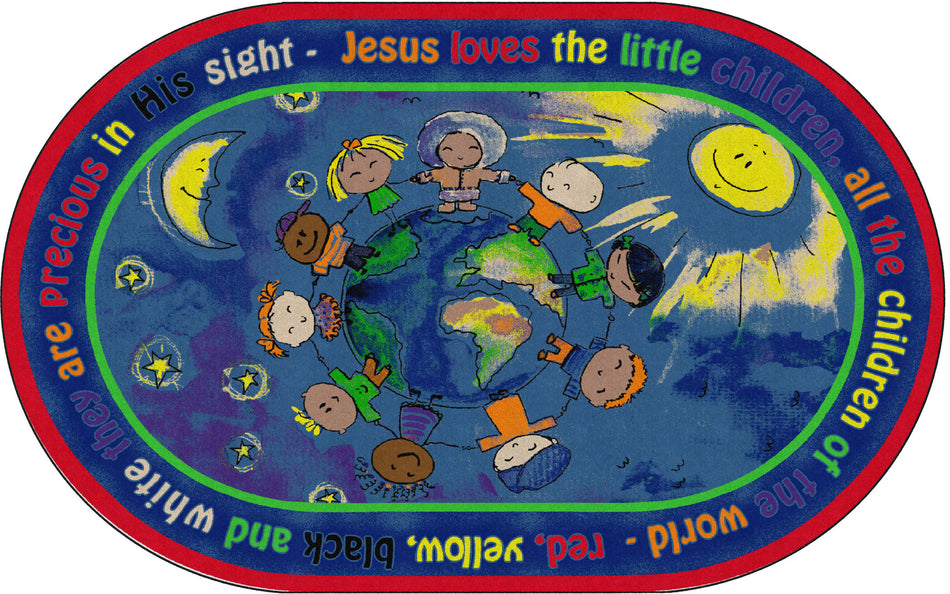 ALL THE LITTLE CHILDREN OVAL CARPETS 5'10" x 8' 4"