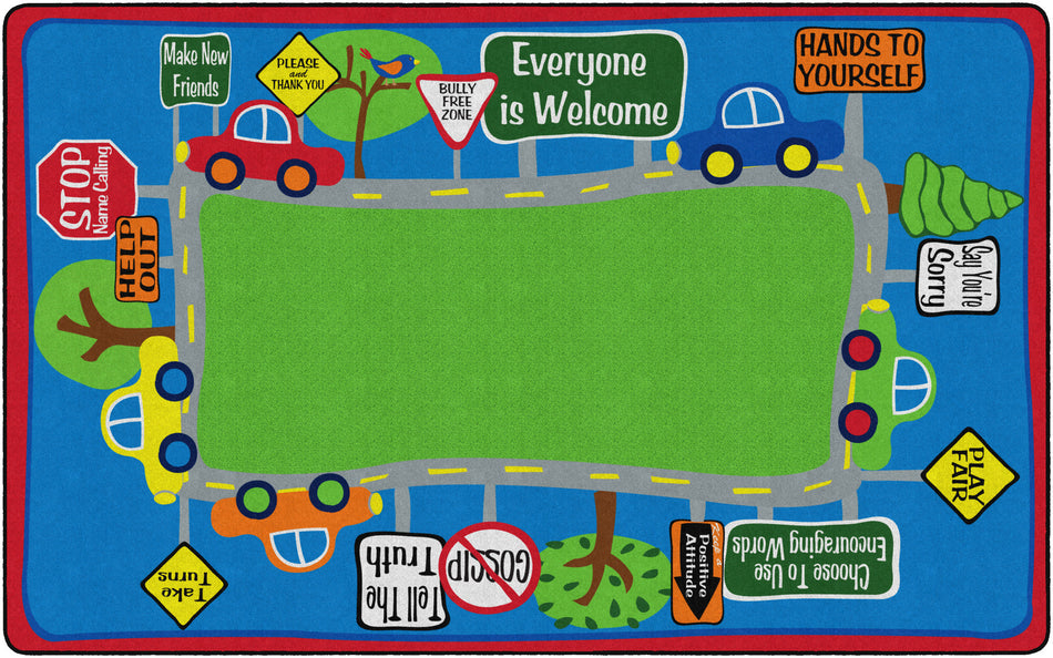 FRIENDLY STREET RECTANGLE CARPETS 7'6 x 12'