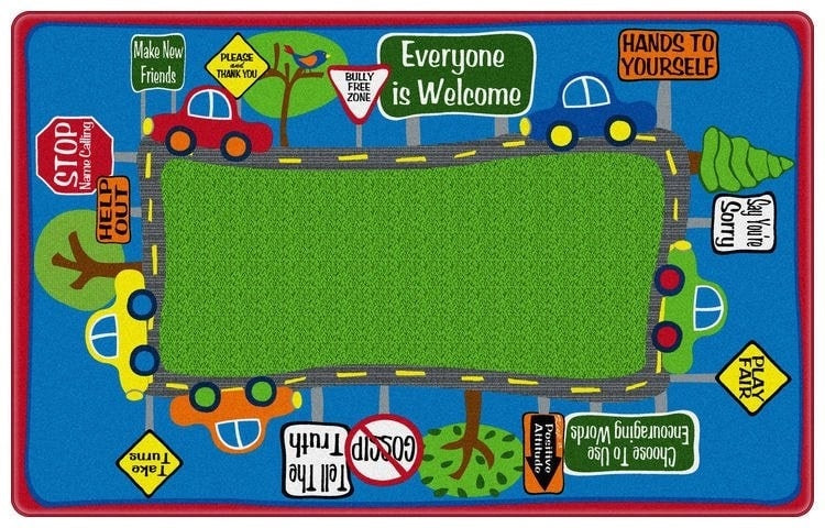 Friendly Street Classroom Capet 4 x 6 7'6" x 12' FE28545A