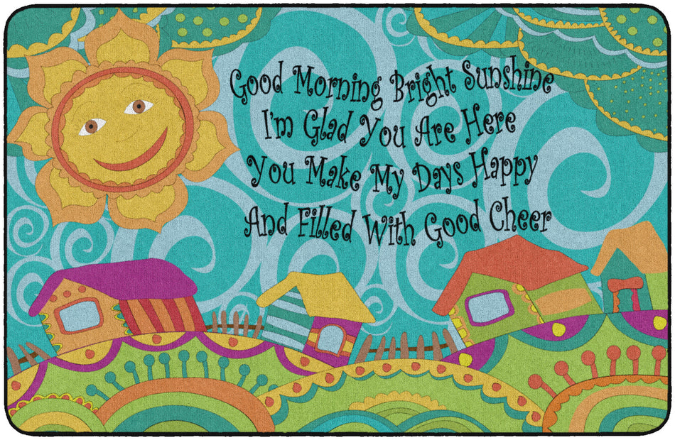 GOOD MORNING BRIGHT SUNSHINE RECTANGLE CARPETS 4' x 6'