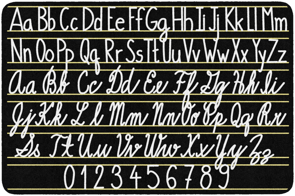 HANDWRITING SAMPLERS RECTANGLE CARPETS 4' x 6'