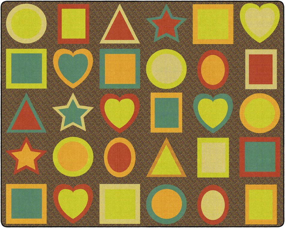 ALL KINDS OF SHAPES MUTED (Seats 30) RECTANGLE CARPETS 10'6 x 13'2