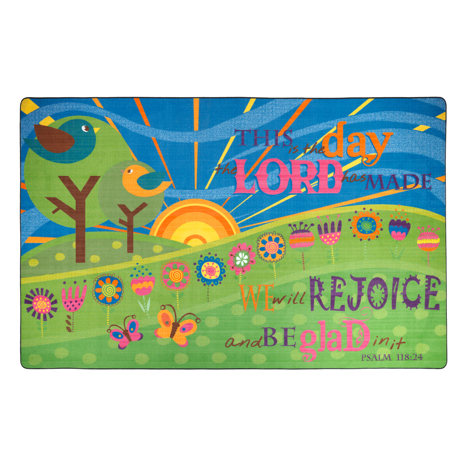 THIS IS THE DAY THE LORD HAS MADE RECTANGLE CARPETS 4' x 6'