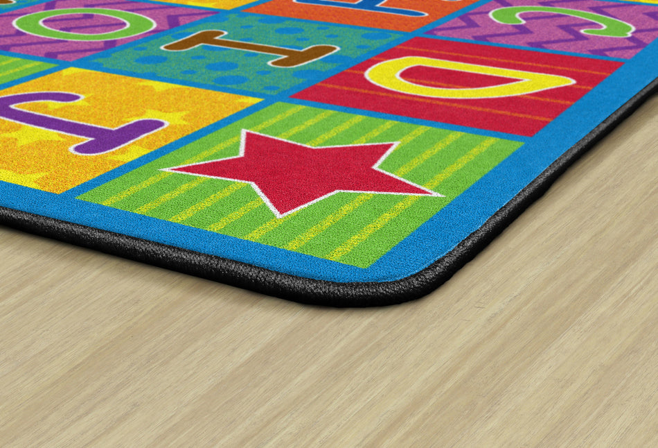 CHEERFUL ALPHABET RECTANGLE CARPETS 4' X 6'
