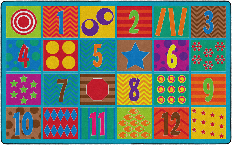 COUNTING FUN - SEATS 24 RECTANGLE CARPETS 7'6"x12'