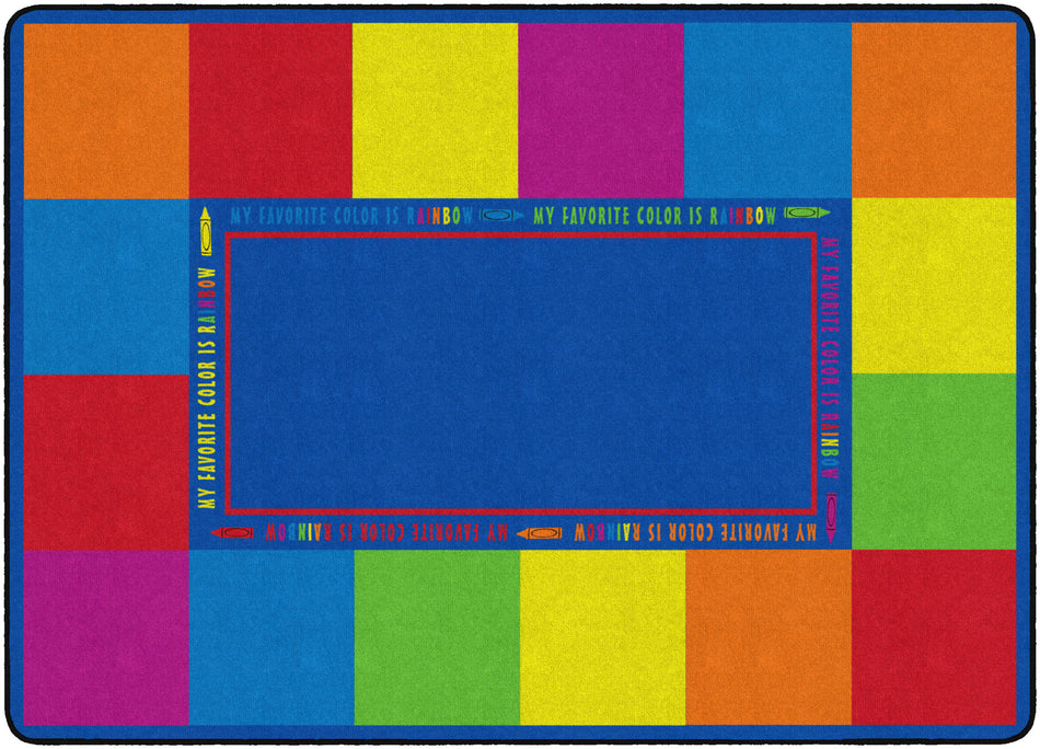 MY FAVORITE COLOR CLASSROOM RUG RECTANGLE CARPETS 6'X8'4