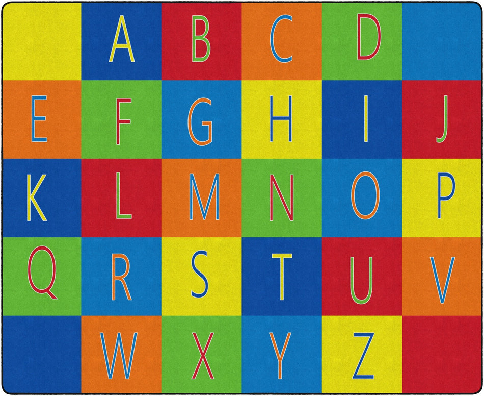 ALPHABET SEATING RECTANGLE CARPETS 10'6 x 13'2