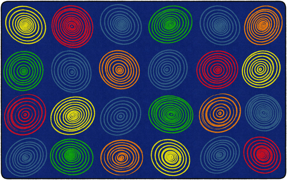 CIRCLES PRIMARY RECTANGLE CARPETS 7'6X12