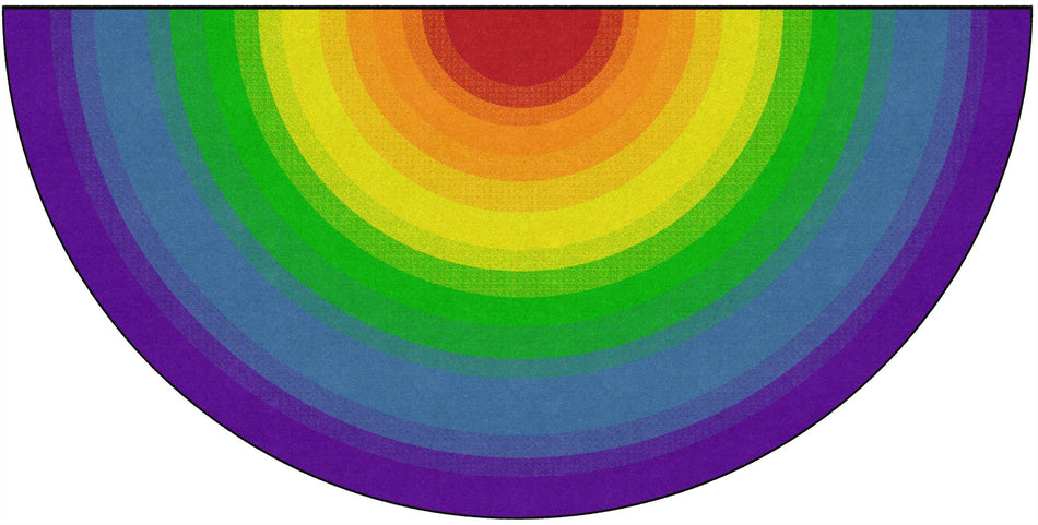 RAINBOW HALF CIRCLE HALF ROUND CARPETS 12' ACROSS