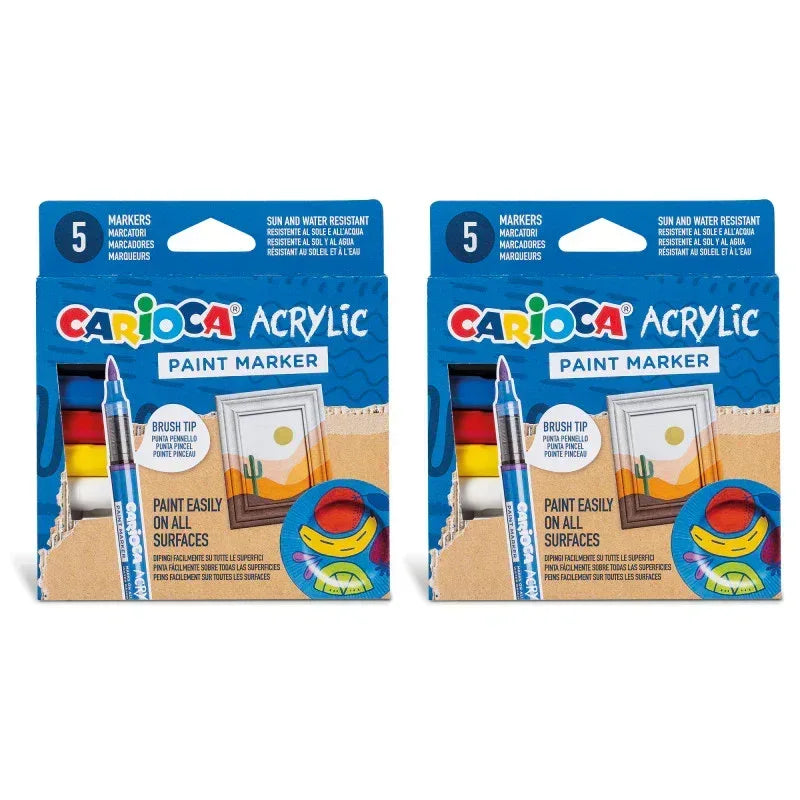 Acrylic Paint Markers, 5 Per Pack, 2 Packs