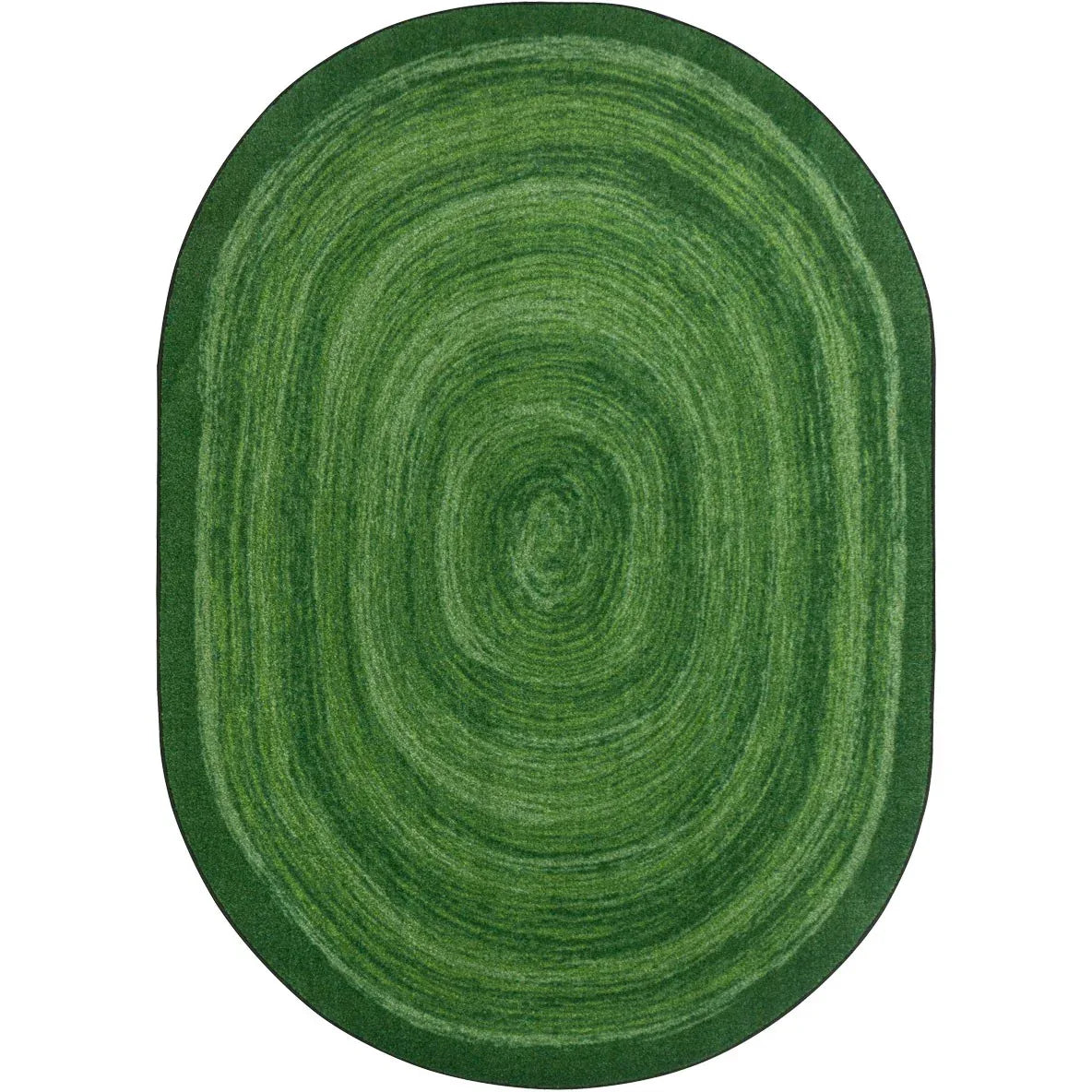 Feeling Fun 10'9" x 13'2" Oval area rug in color Green