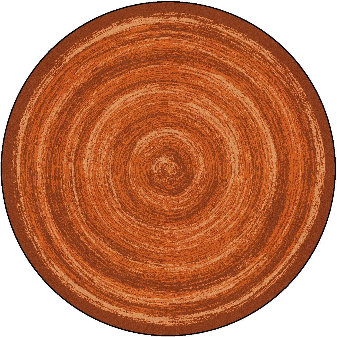 Feeling Fun 13'2" Round area rug in color Orange