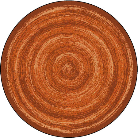 Feeling Fun 13'2" Round area rug in color Orange