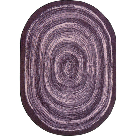 Feeling Fun 7'8" x 10'9" Oval area rug in color Purple