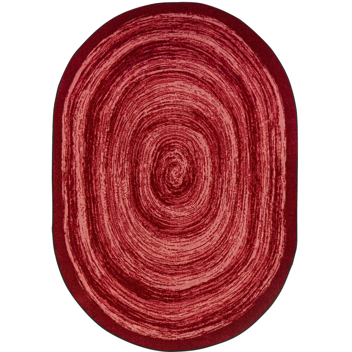 Feeling Fun 5'4" x 7'8" Oval area rug in color Red