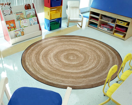 Feeling Natural 5'4" Round area rug in color Sand