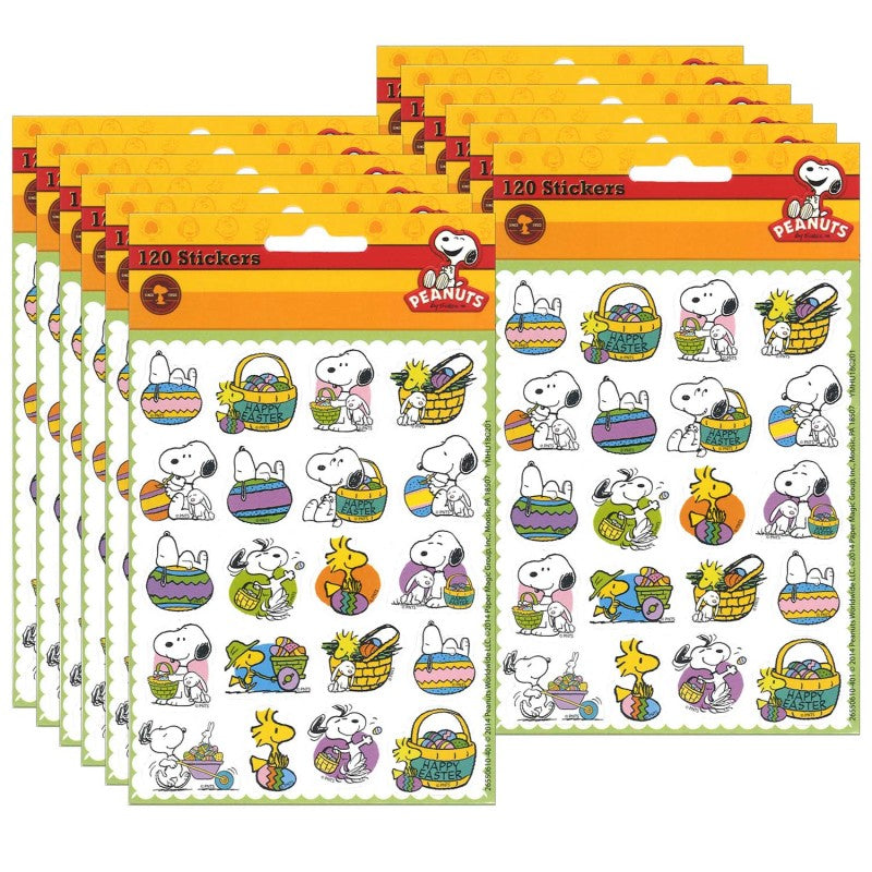 Peanuts&reg; Easter Theme Stickers, 120 Per Pack, 12 Packs