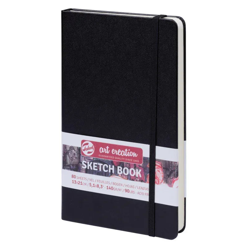 Sketchbook, 80 Sheets, 90lbs, Black Cover, 5.1" x 8.3"