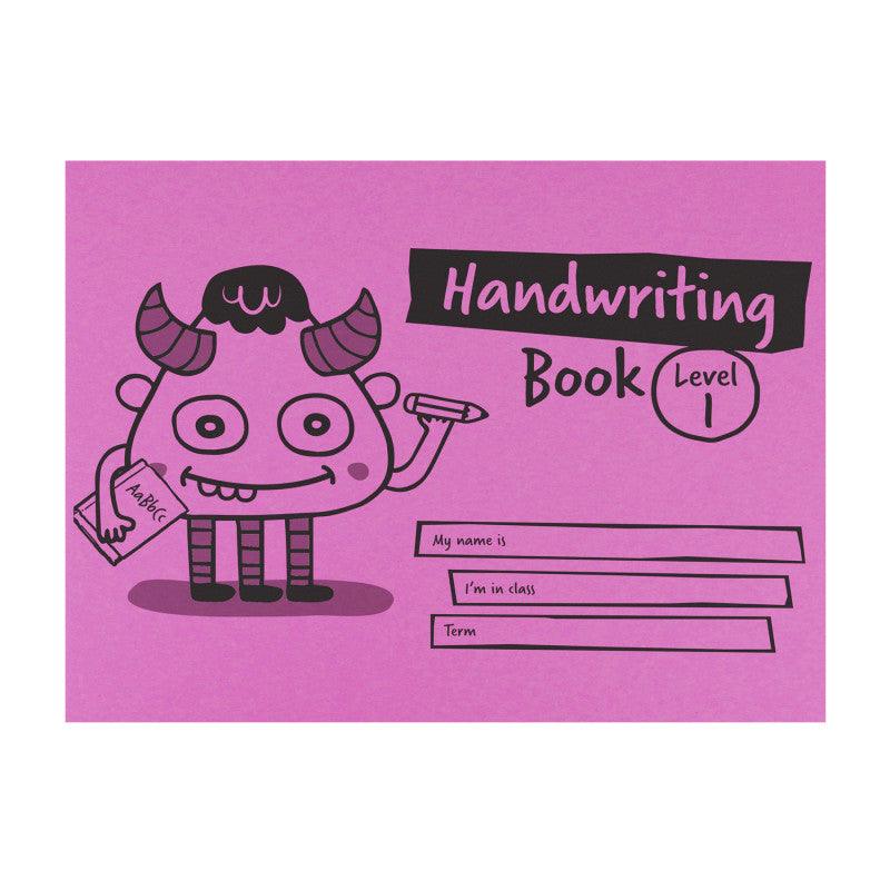 Little Monsters Handwriting Practice Book, Level 1, A5, 32 Pages, Pink