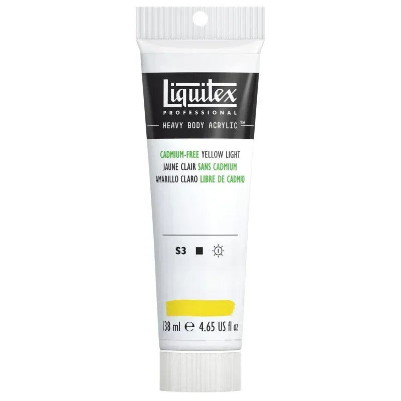 Professional Heavy Body Acrylic Paint, 138 mL Tube, Cadmium Free Yellow Light