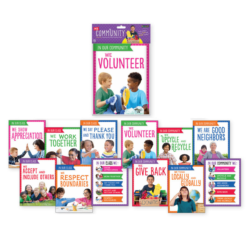 We Are a Community Classroom Poster Sets, Grades 1&ndash;2