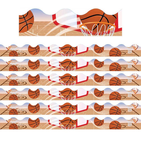 Basketball Deco Trim&reg;, 37 Feet Per Pack, 6 Packs