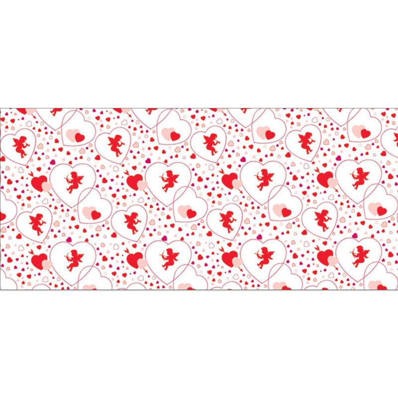 Cupid's Hearts Corrugated Paper Roll, 48" x 25'