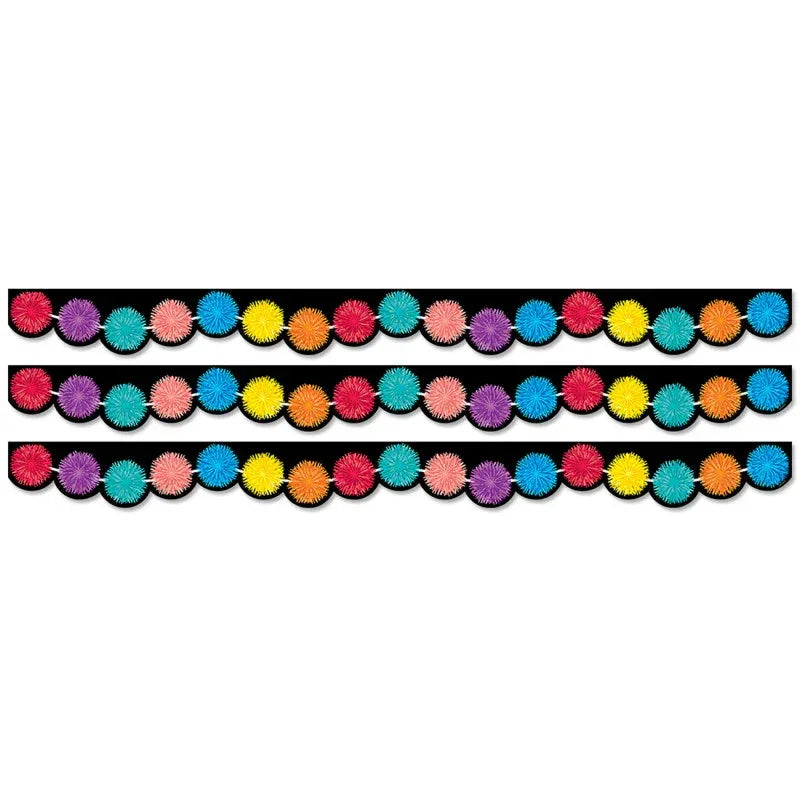 Pom Poms EZ Border, 48 Feet Per Pack, 3 Packs