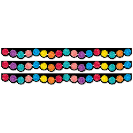 Pom Poms EZ Border, 48 Feet Per Pack, 3 Packs