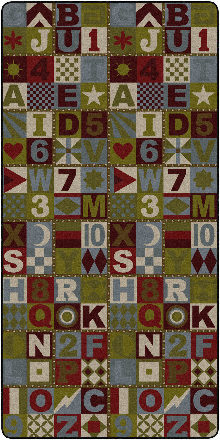 FLOORS THAT TEACH (TRANQUILITY) RECTANGLE CARPETS 6' x 12"