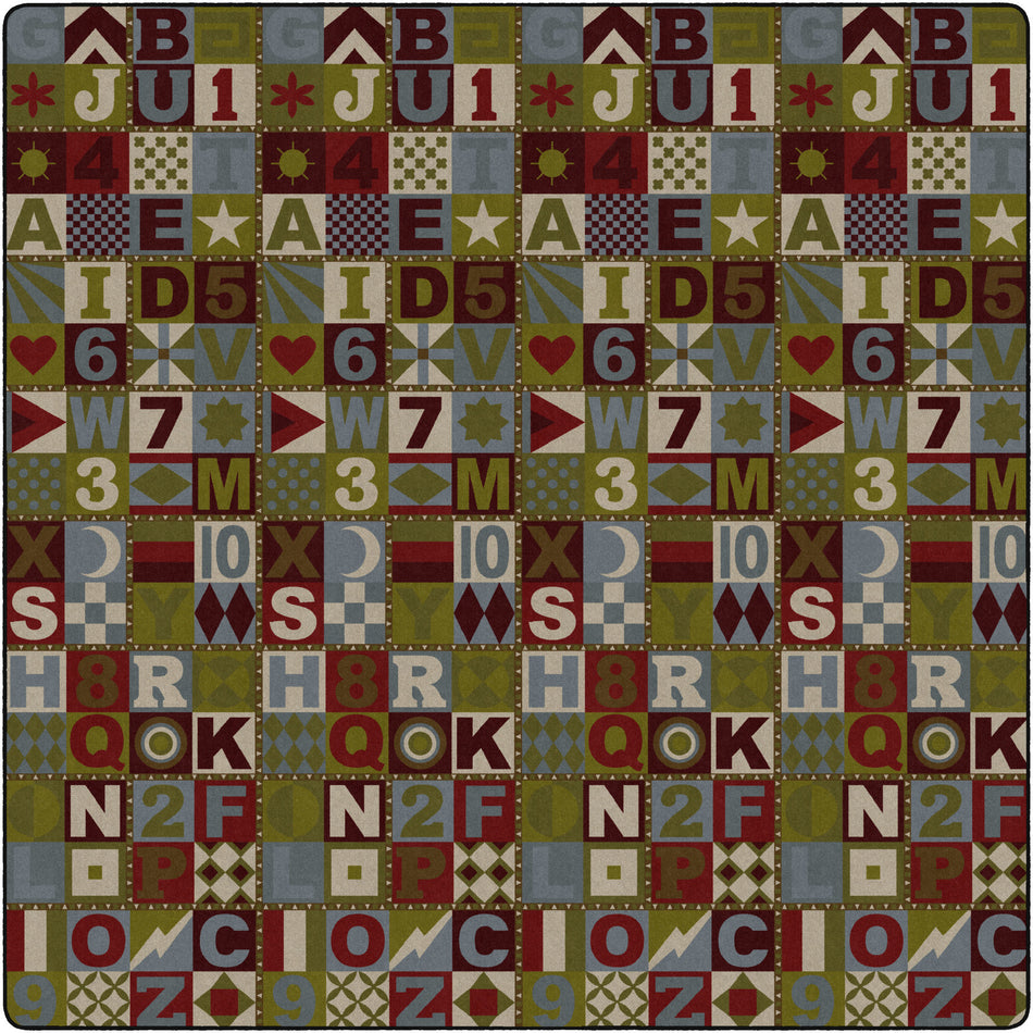 FLOORS THAT TEACH (TRANQUILITY) SQUARE CARPETS 12' x 12'