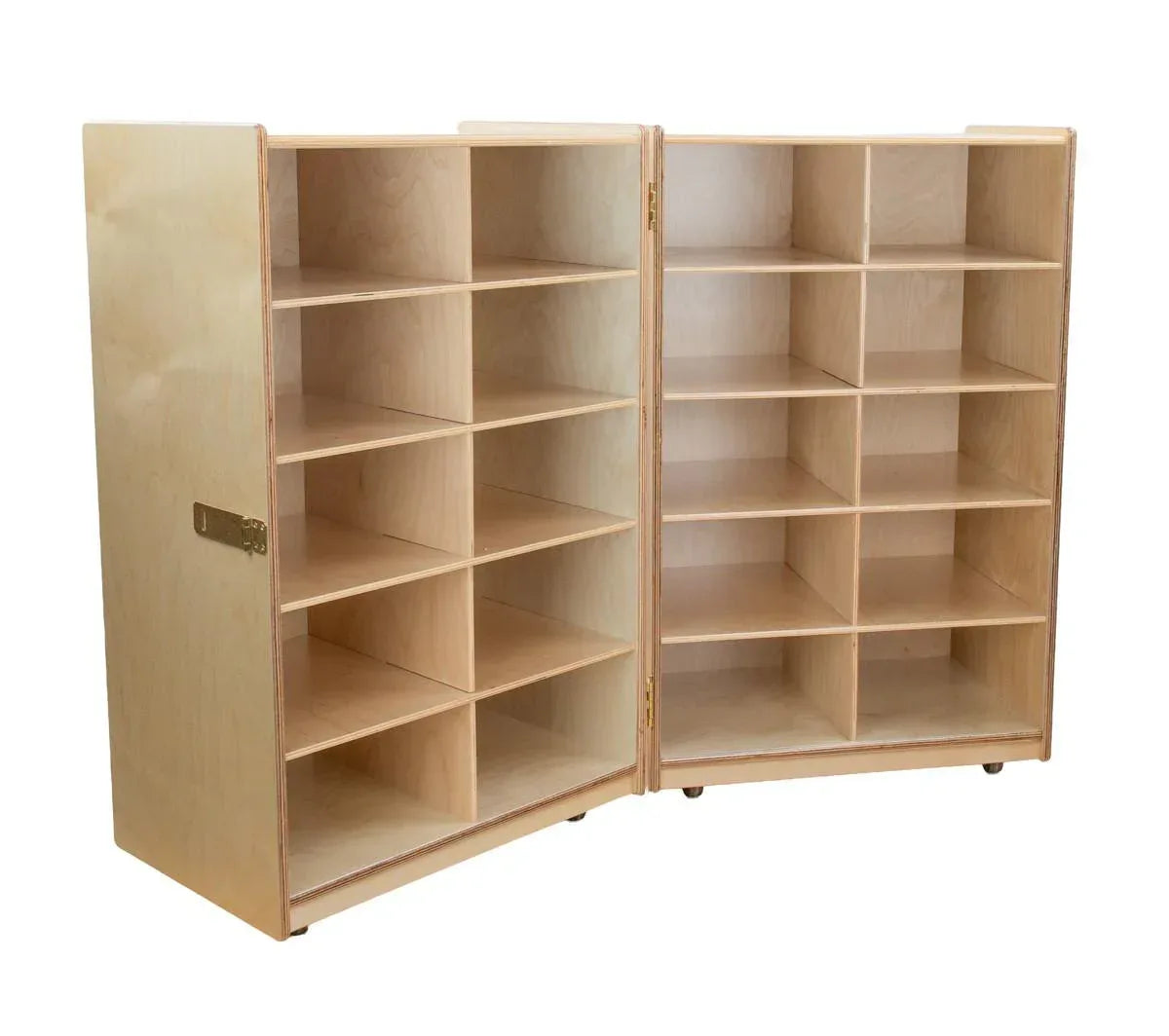 Folding Vertical Storage with (20) Brown Trays