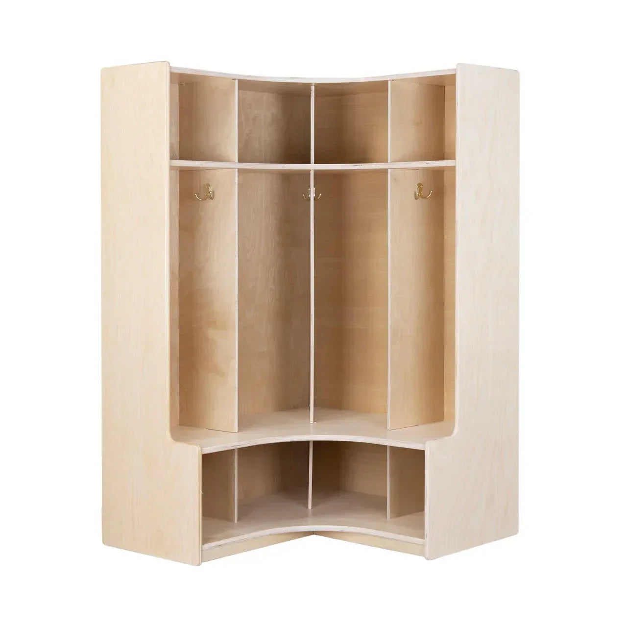 Four Section Round Corner Seat Locker