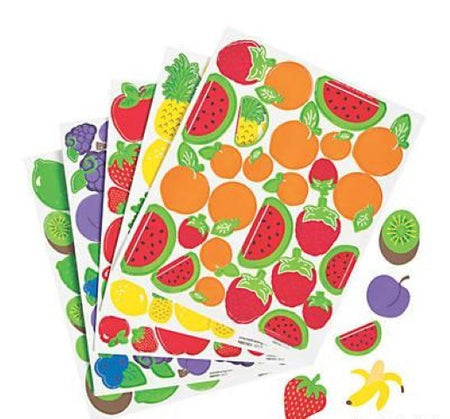 Fabulous Foam Self-Adhesive Shapes 500/pkg - Fruit Shapes