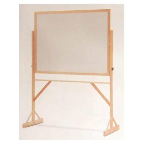 Wood Frame Reversible Markerboards on a Stand 36" x 48"