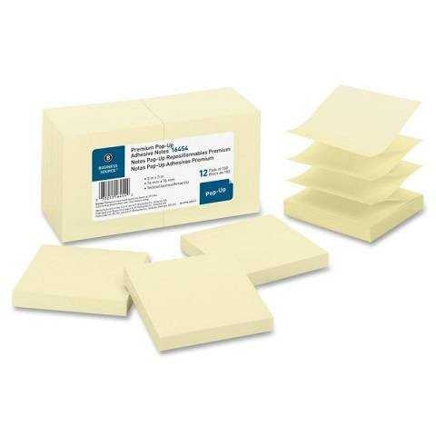 Self Stick Notes 1.5 x 2 Inches, Pack of 12 Pads of 100