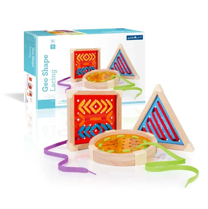 Geo Shape Lacing 9 Pieces - Guidecraft G6801