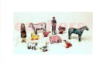 GUIDECRAFT USA Wedgie Deluxe Farm Set 11 Figures GD-202