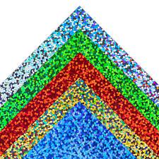 Hygloss Products Holographic Card Stock-8.5"x11" 10pt, Sparkle-ASSORTED, 25 Sheet Pack