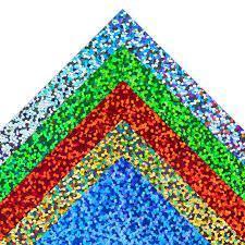 Hygloss Products Holographic Card Stock-8.5"x11" 10pt, Sparkle-BLUE, 25 Sheet Pack
