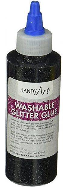 Handy Art Washable Glitter Glue Assorted Colors Black