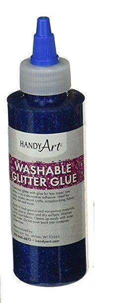 Handy Art Washable Glitter Glue Assorted Colors Blue