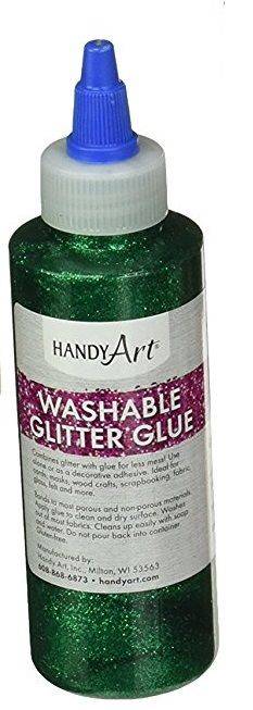Handy Art Washable Glitter Glue Assorted Colors Green