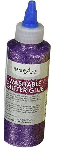Handy Art Washable Glitter Glue Assorted Colors Violet