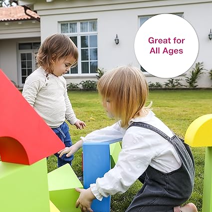 Color Edu-Blocks, GIANT, 4" thick, up to 15" long, Set of 16