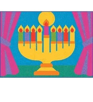 Menorah Peel & Stick Sand Art - 12/pkg