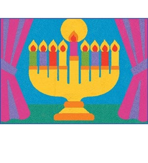 Menorah Peel & Stick Sand Art - 12/pkg